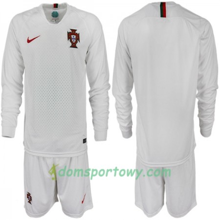 Koszulka Portugalia Dziecięcy Wyjazdowe Koszulki Piłkarskie Mistrzostwa Świata 2018 Długi Rękaw